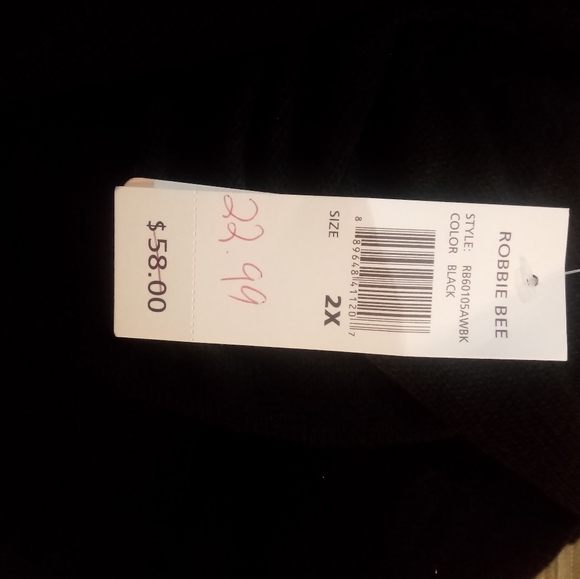 Signature by Robbie Bee Women's Short-Sleeve Open Front Cardigan 2× - Picture 3 of 5